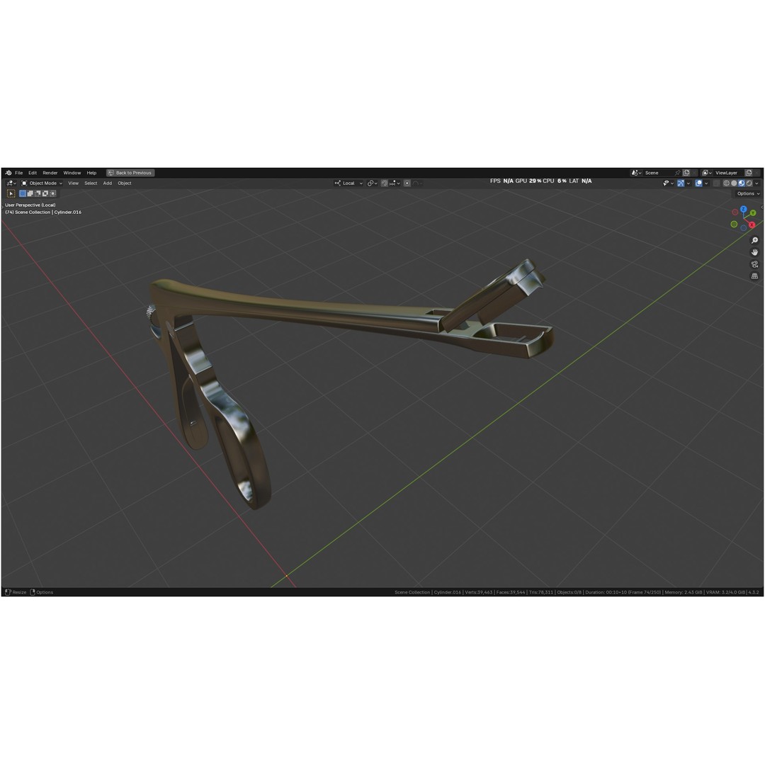 Tischler Standard Straight Biopsy Punch 3D Model – High Poly PBR Medical Tool, FBX, OBJ - View 54