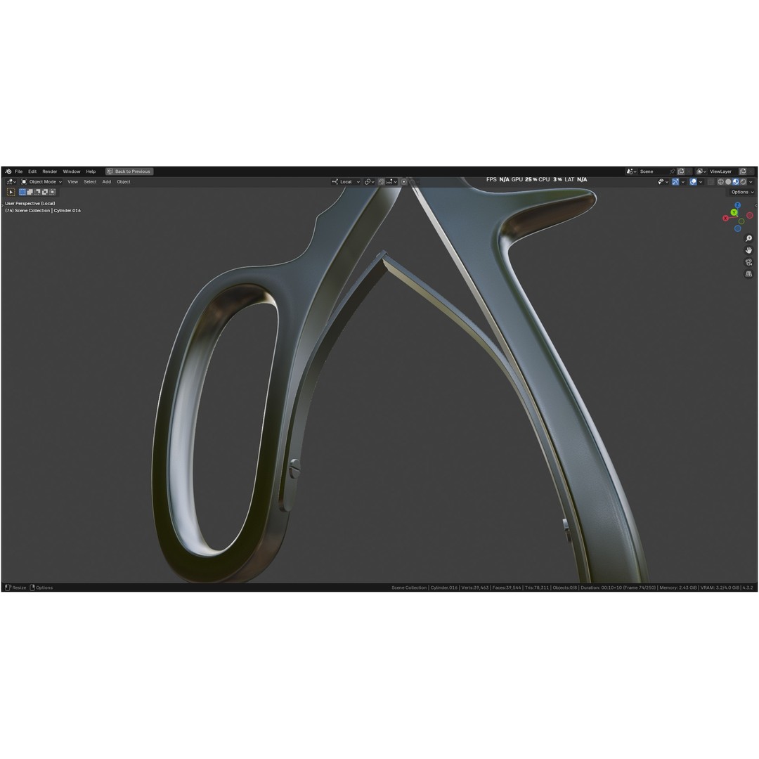 Tischler Standard Straight Biopsy Punch 3D Model – High Poly PBR Medical Tool, FBX, OBJ - View 58