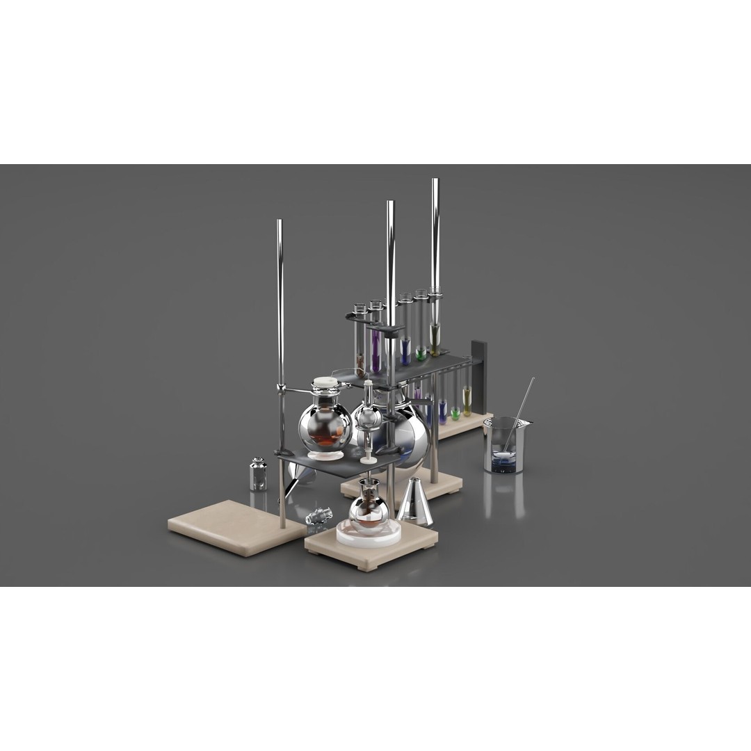 Chemical Laboratory Equipment 3D Model – PBR Textured Scene, FBX - View 11