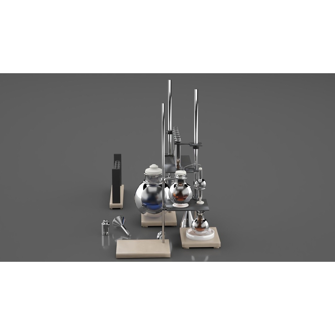 Chemical Laboratory Equipment 3D Model – PBR Textured Scene, FBX - View 13
