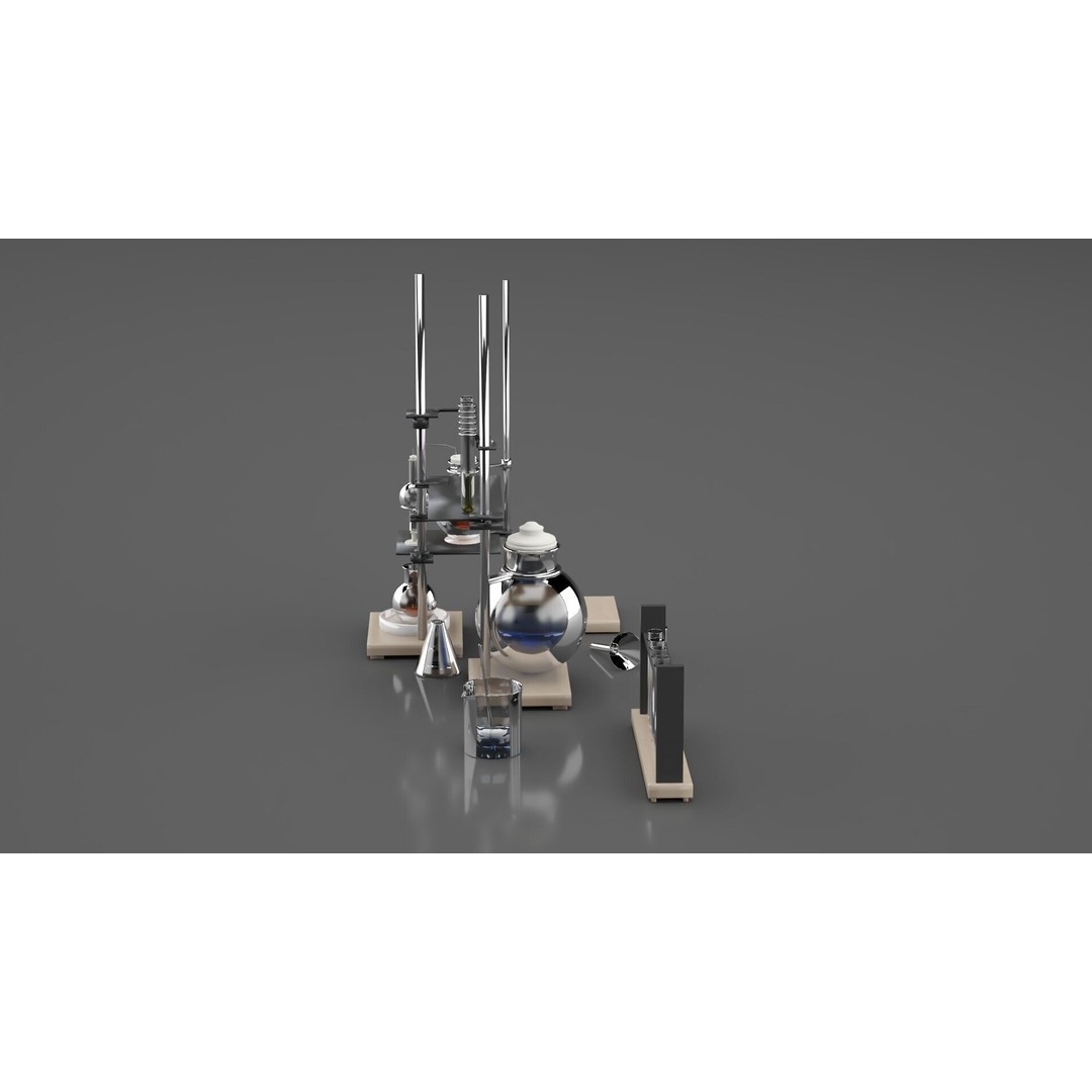 Chemical Laboratory Equipment 3D Model – PBR Textured Scene, FBX - View 6