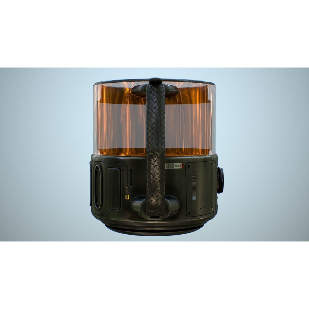 Sci Fi Mug with Camera 3D Model – Low Poly PBR Asset, FBX - View 10