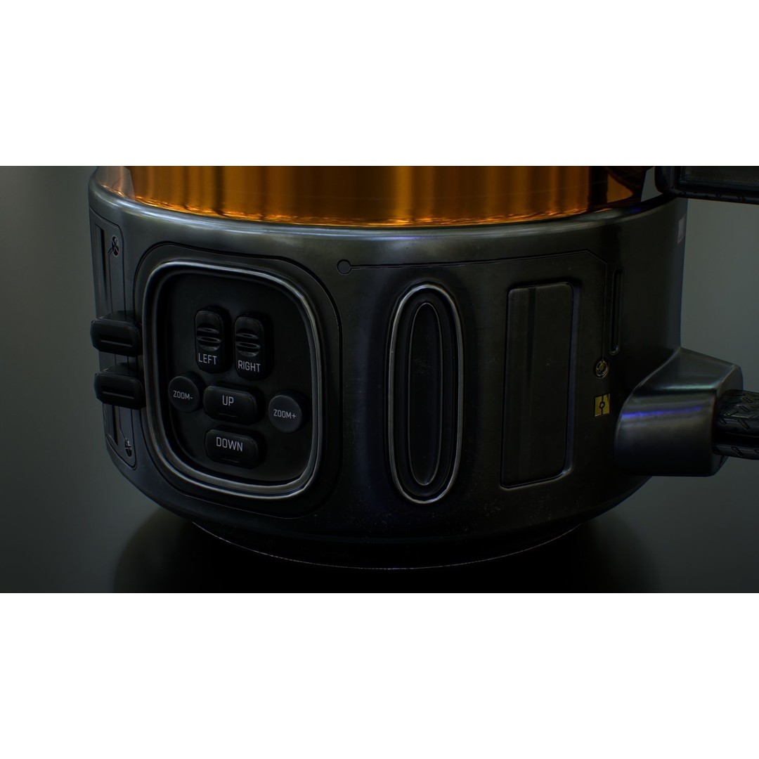 Sci Fi Mug with Camera 3D Model – Low Poly PBR Asset, FBX - View 19