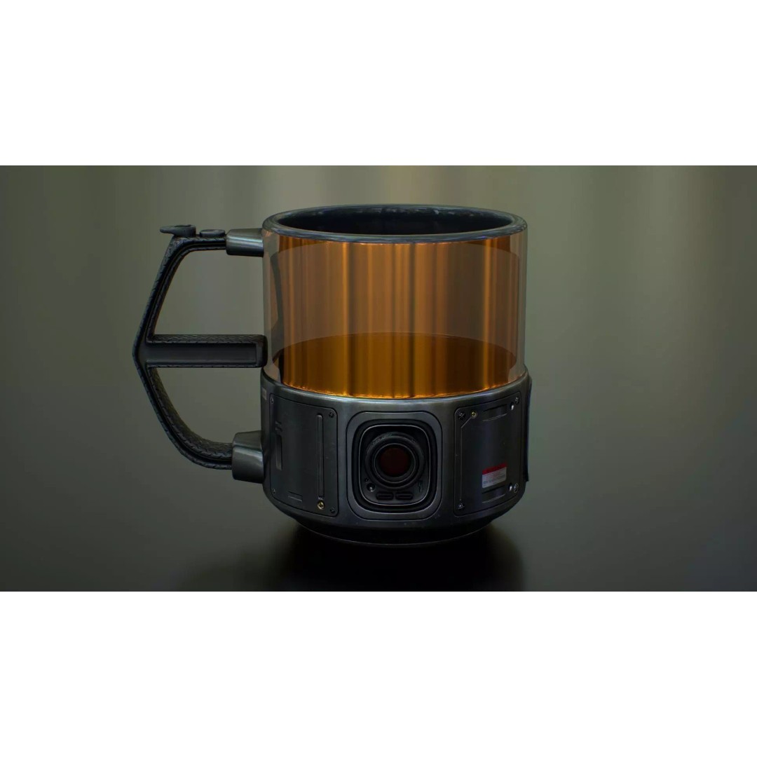 Sci Fi Mug with Camera 3D Model – Low Poly PBR Asset, FBX - View 2