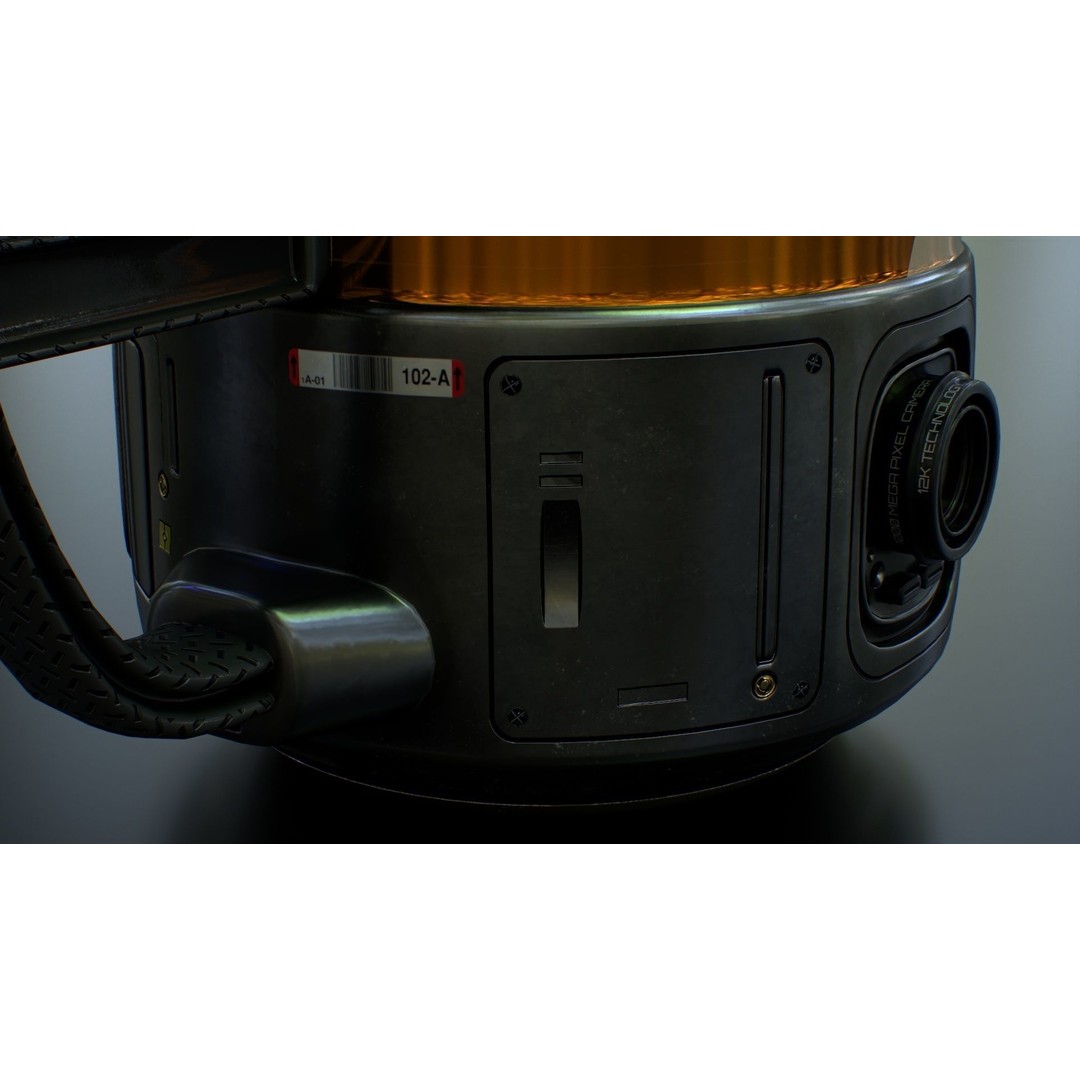Sci Fi Mug with Camera 3D Model – Low Poly PBR Asset, FBX - View 20