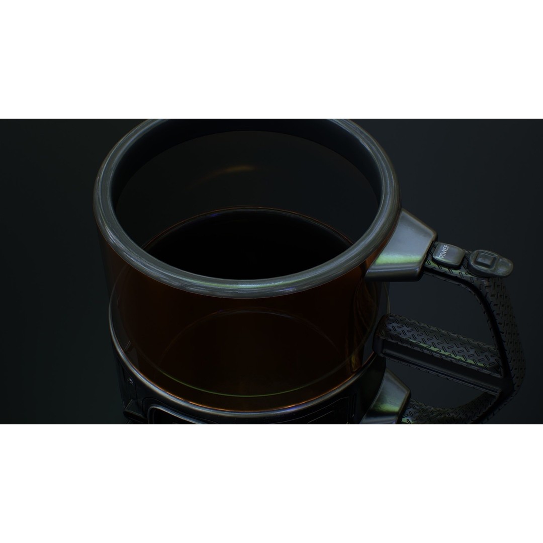 Sci Fi Mug with Camera 3D Model – Low Poly PBR Asset, FBX - View 22