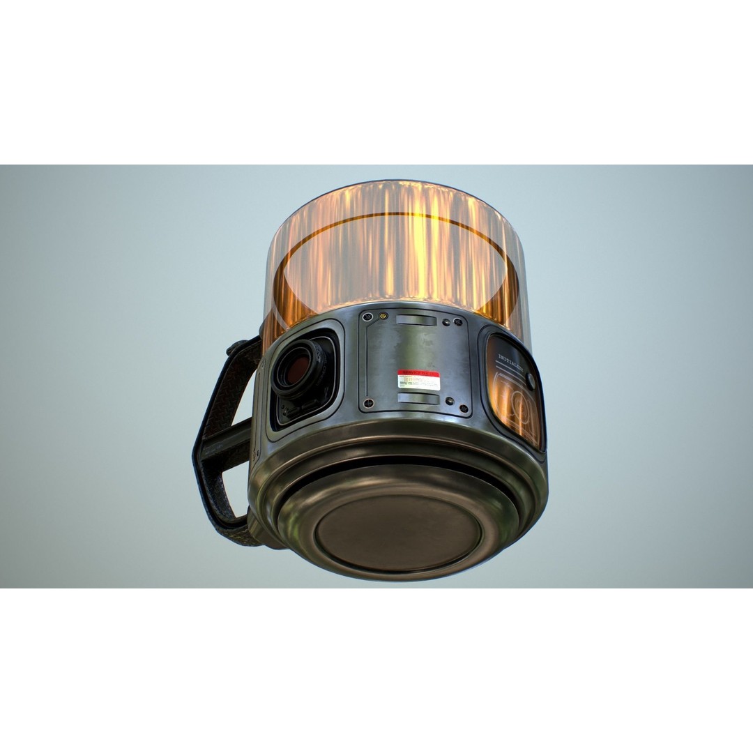 Sci Fi Mug with Camera 3D Model – Low Poly PBR Asset, FBX - View 5