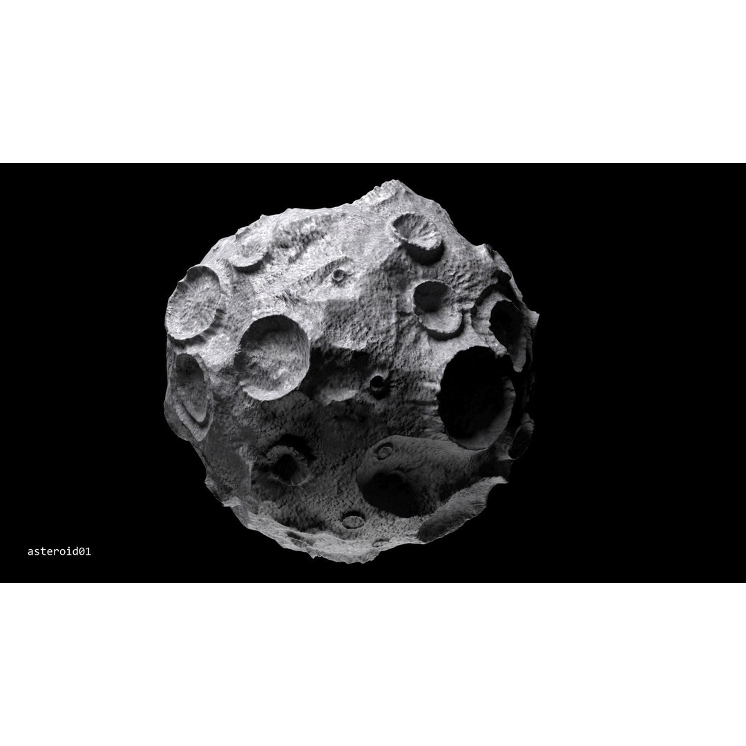 Asteroids 3D Model – Space Bundle with PBR Textures, FBX & OBJ - View 10