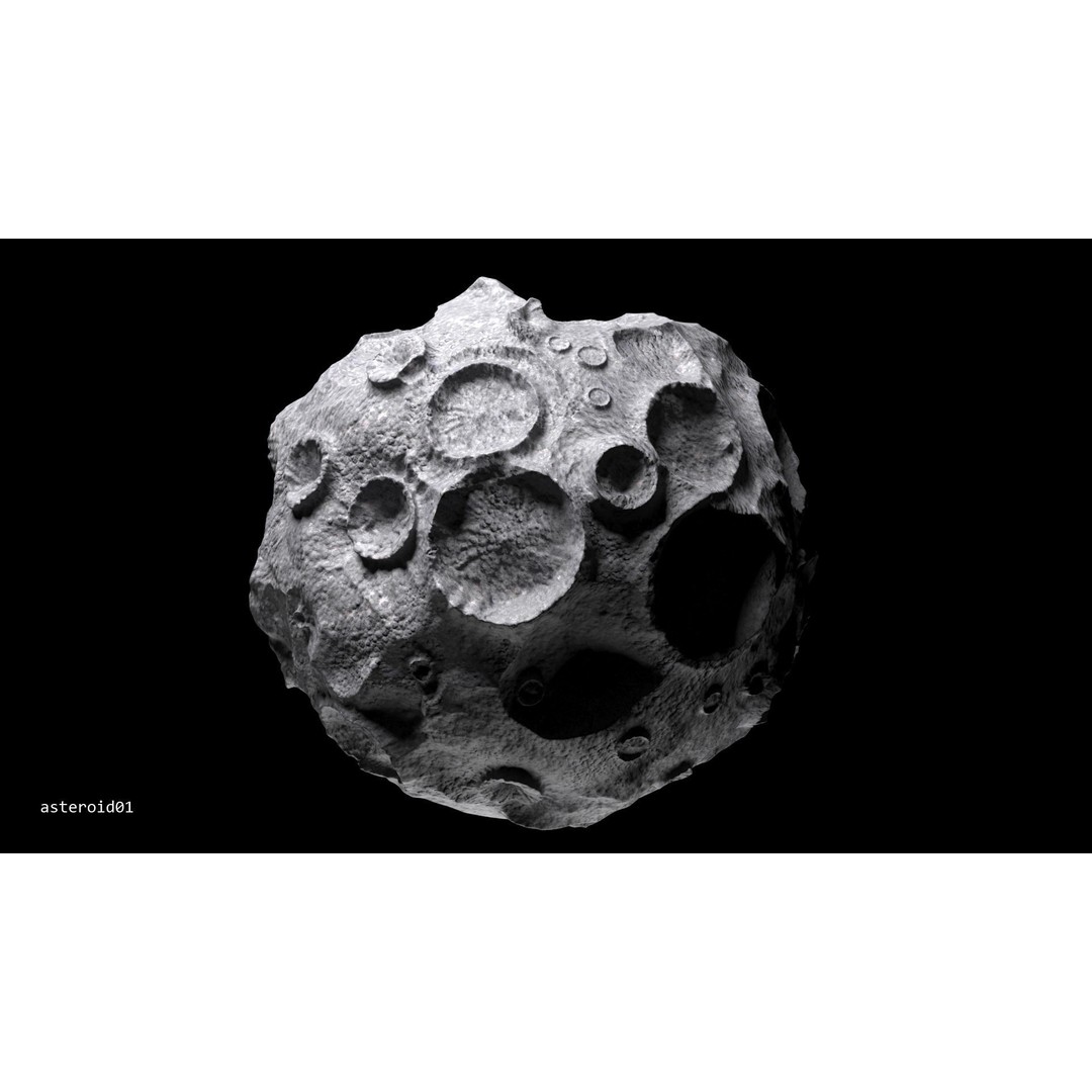 Asteroids 3D Model – Space Bundle with PBR Textures, FBX & OBJ - View 12