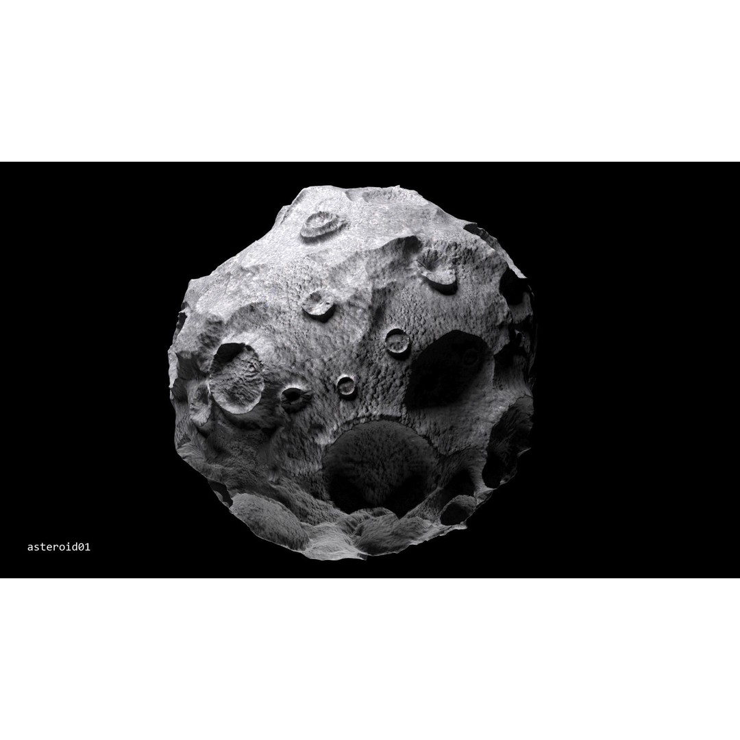 Asteroids 3D Model – Space Bundle with PBR Textures, FBX & OBJ - View 13