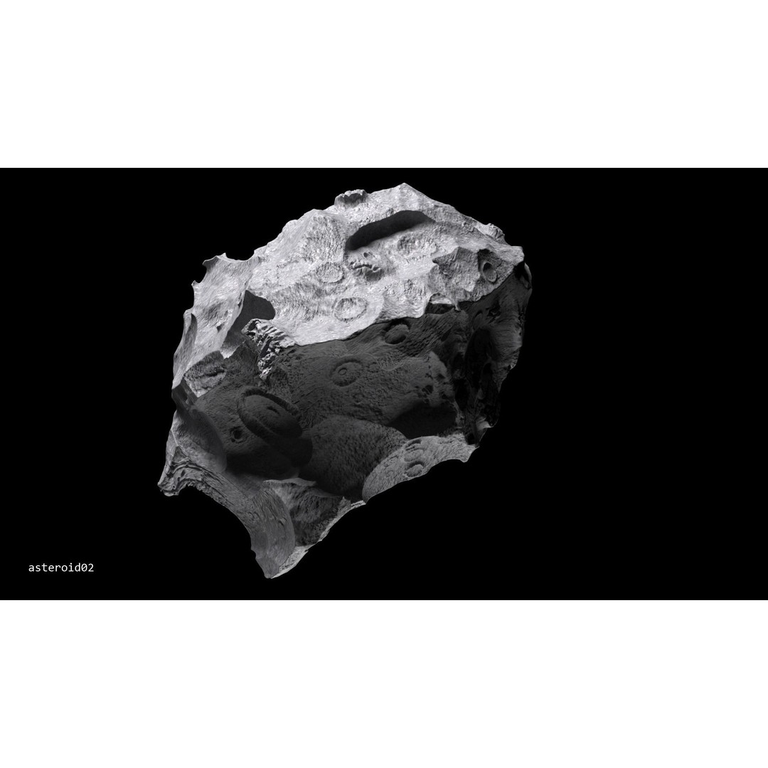 Asteroids 3D Model – Space Bundle with PBR Textures, FBX & OBJ - View 16