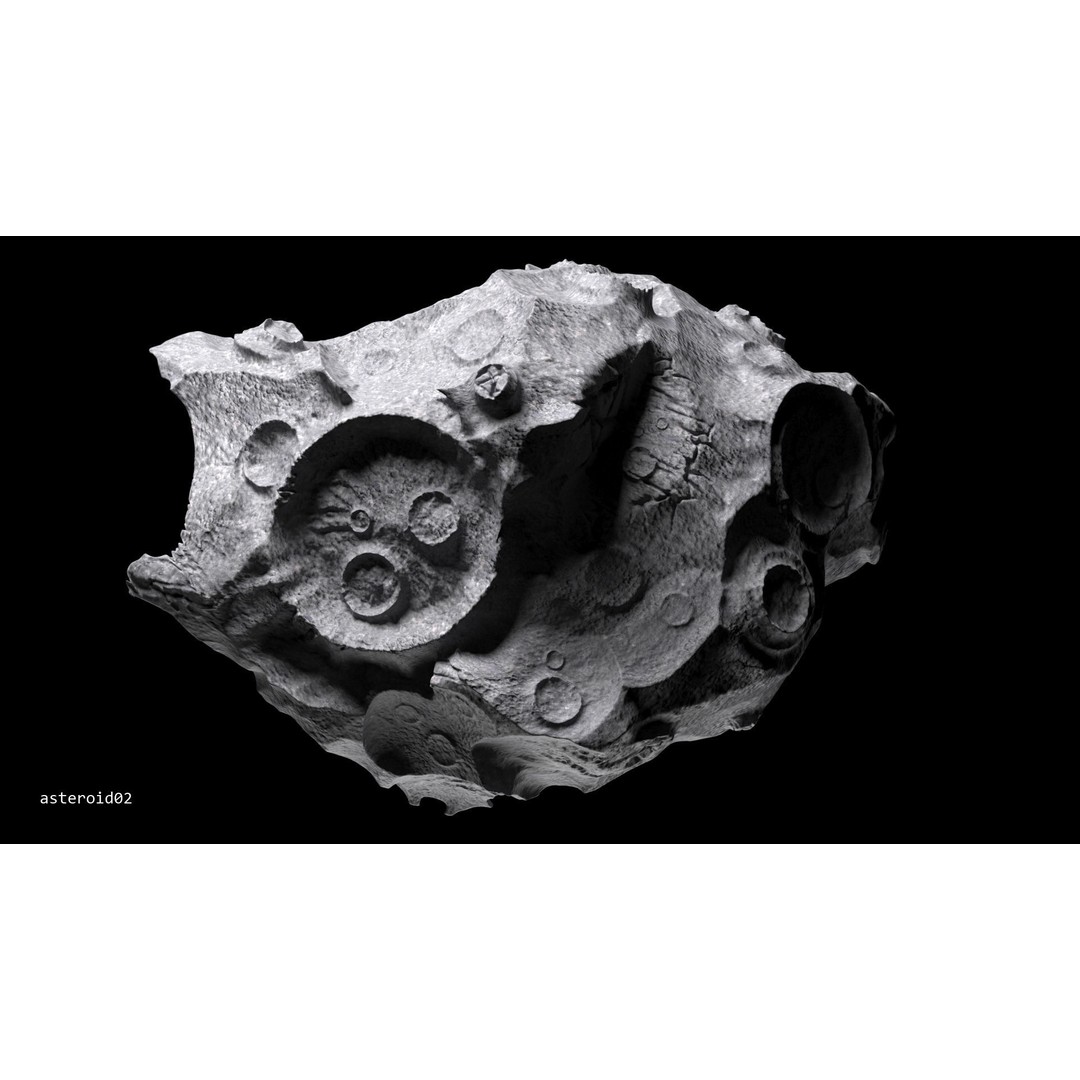 Asteroids 3D Model – Space Bundle with PBR Textures, FBX & OBJ - View 18
