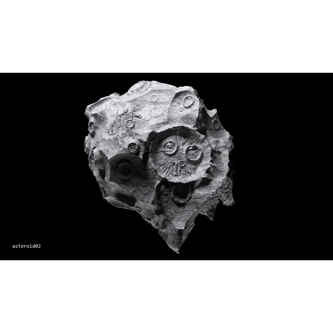 Asteroids 3D Model – Space Bundle with PBR Textures, FBX & OBJ - View 19