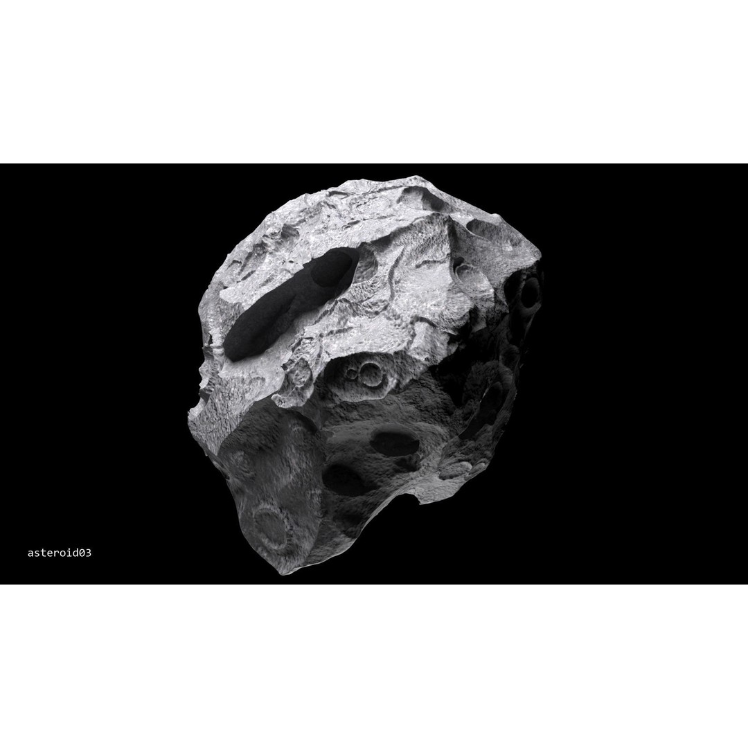 Asteroids 3D Model – Space Bundle with PBR Textures, FBX & OBJ - View 22