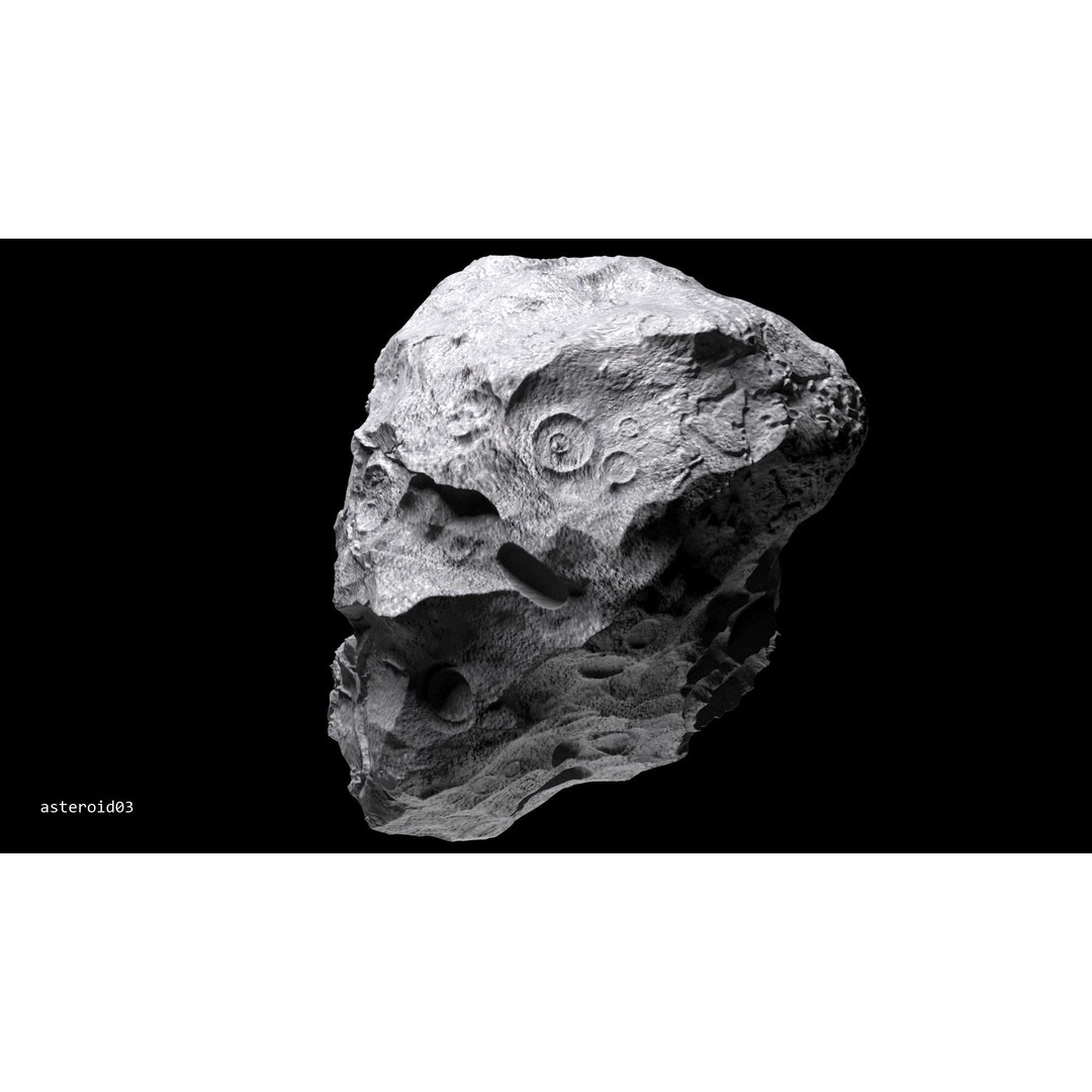 Asteroids 3D Model – Space Bundle with PBR Textures, FBX & OBJ - View 23