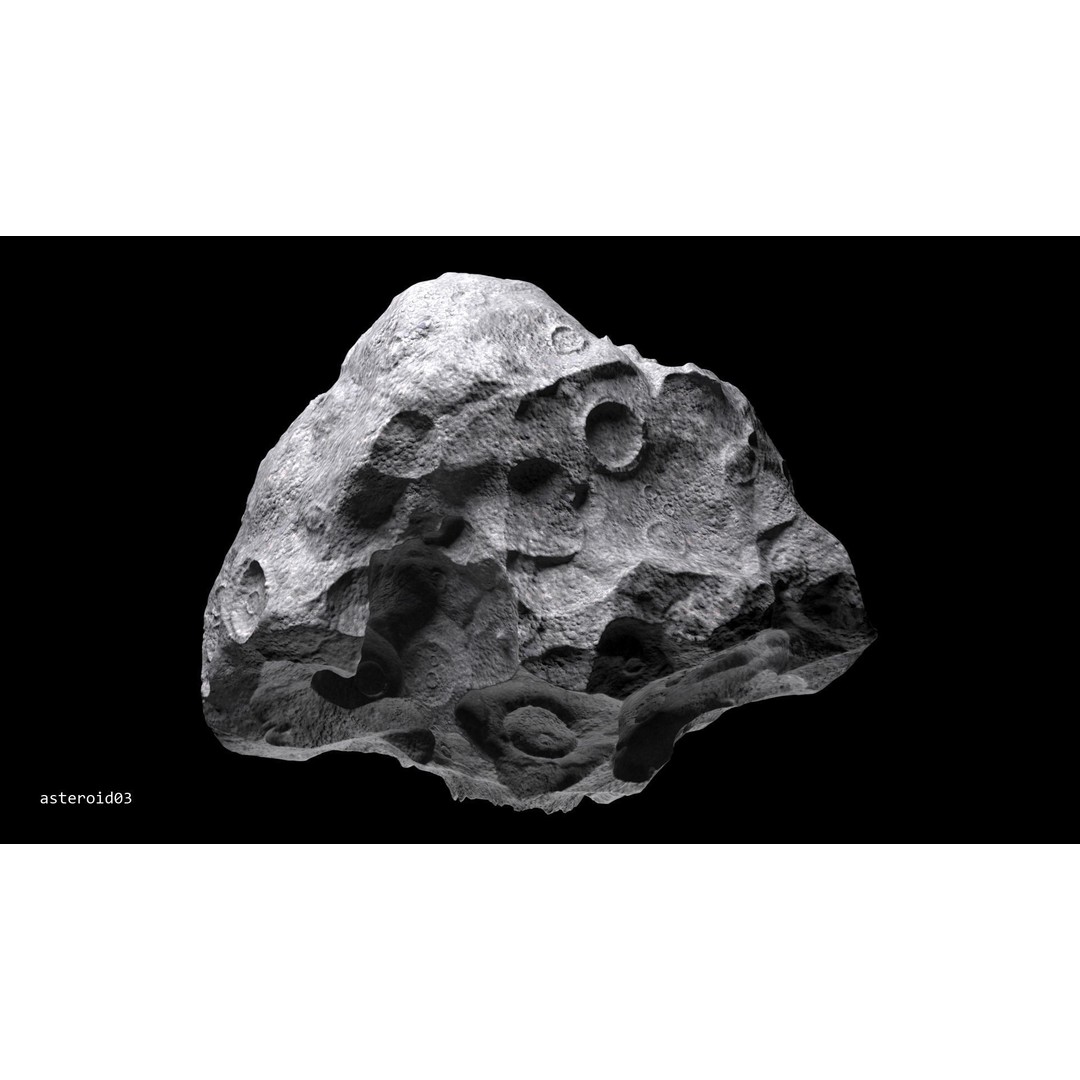 Asteroids 3D Model – Space Bundle with PBR Textures, FBX & OBJ - View 24