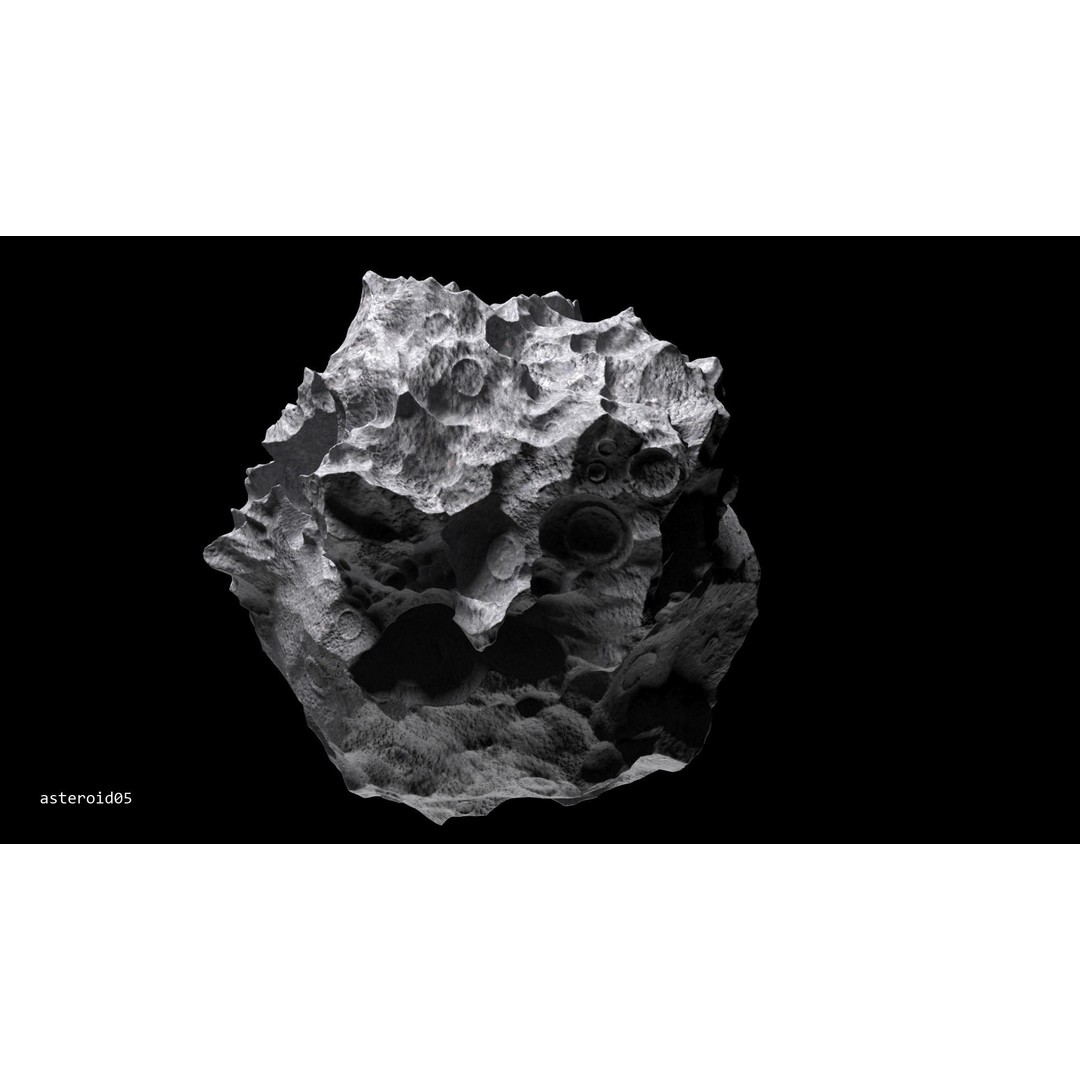 Asteroids 3D Model – Space Bundle with PBR Textures, FBX & OBJ - View 34