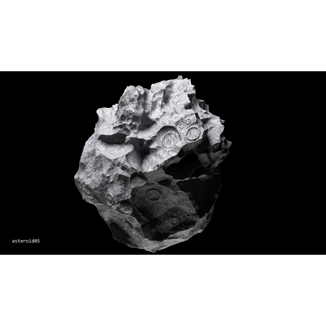 Asteroids 3D Model – Space Bundle with PBR Textures, FBX & OBJ - View 37
