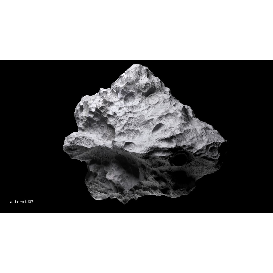 Asteroids 3D Model – Space Bundle with PBR Textures, FBX & OBJ - View 46