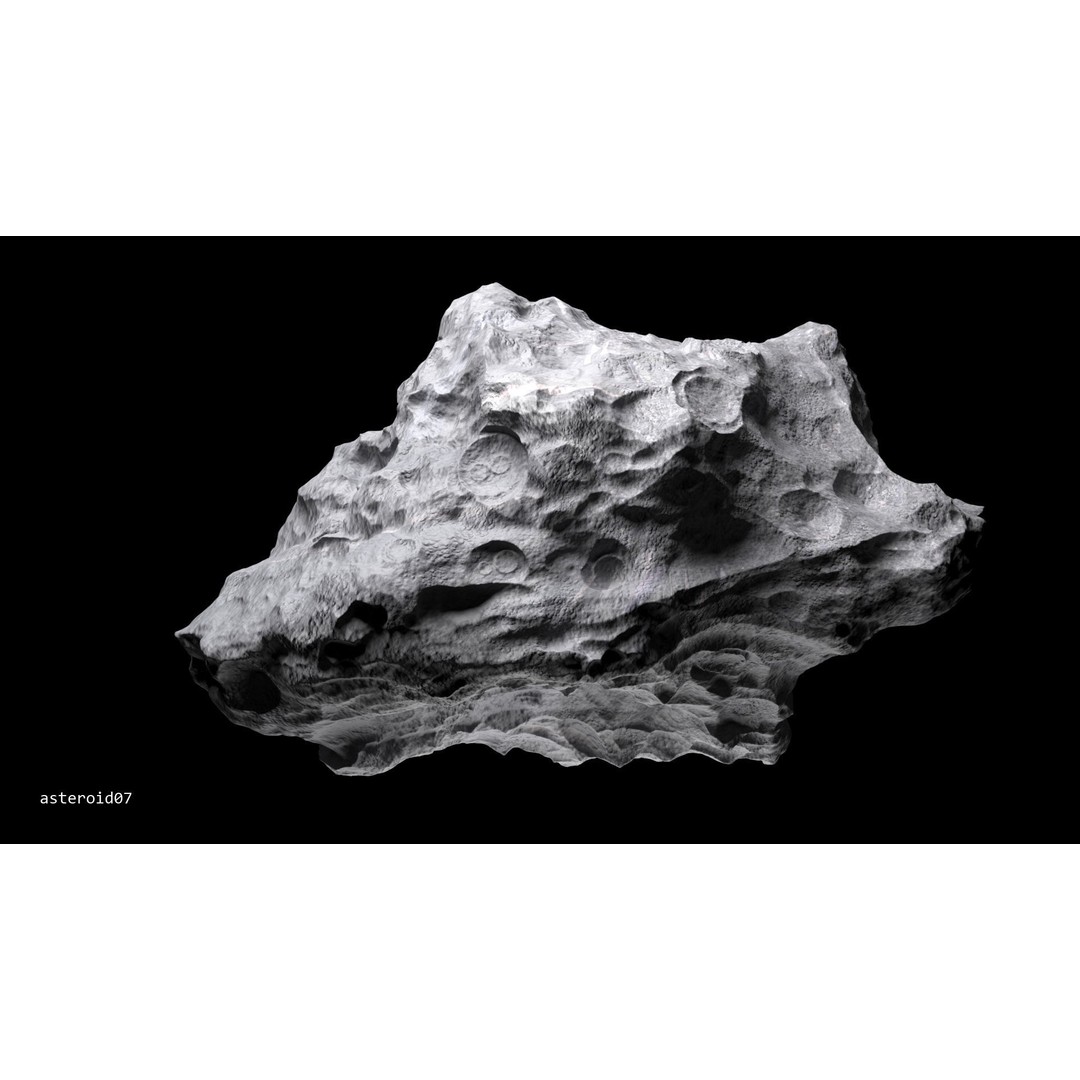 Asteroids 3D Model – Space Bundle with PBR Textures, FBX & OBJ - View 47