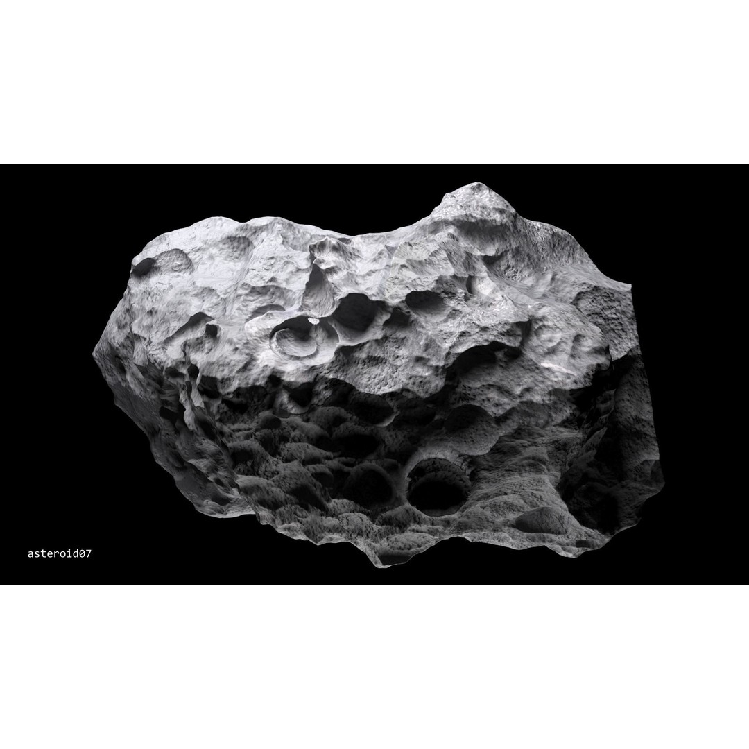 Asteroids 3D Model – Space Bundle with PBR Textures, FBX & OBJ - View 48