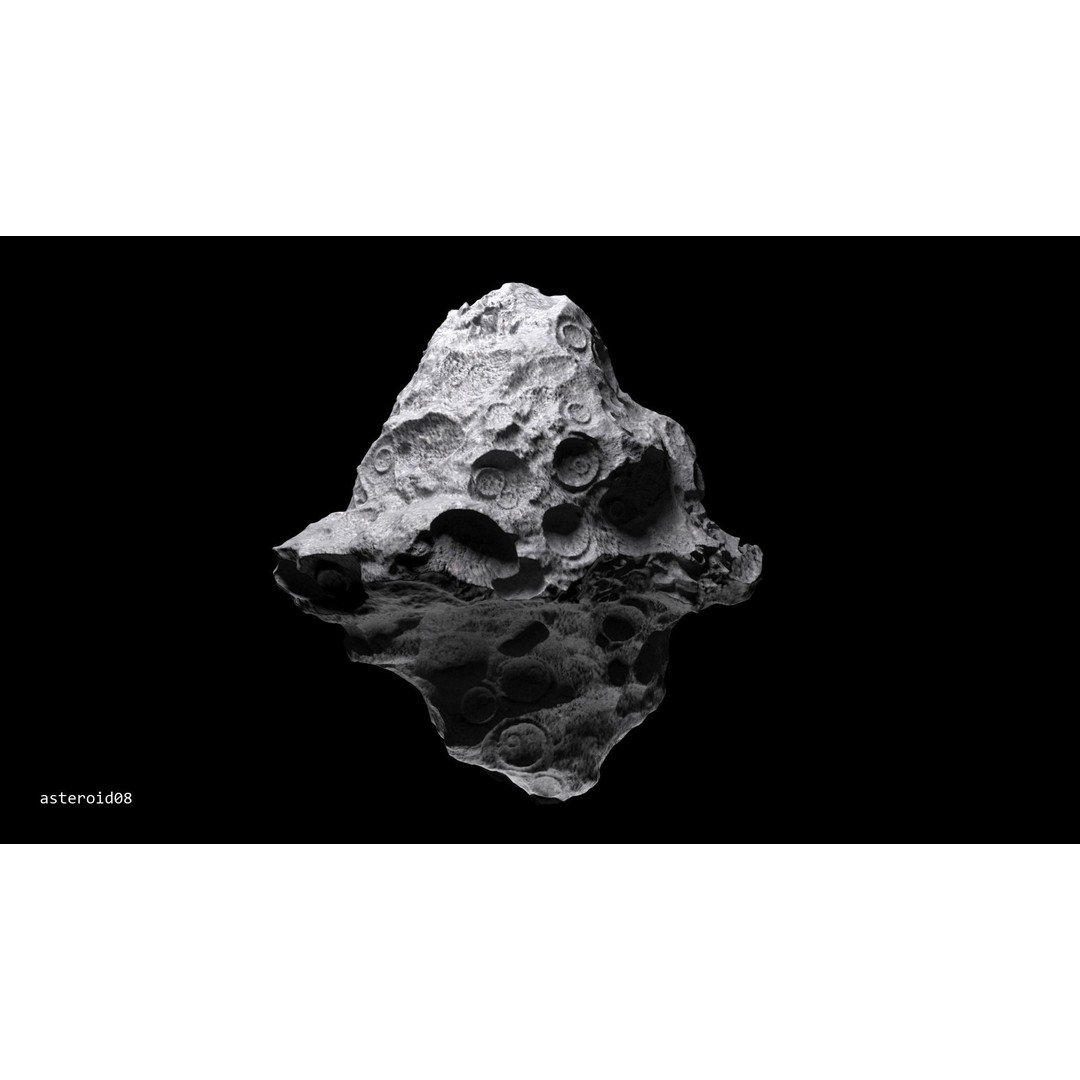 Asteroids 3D Model – Space Bundle with PBR Textures, FBX & OBJ - View 53