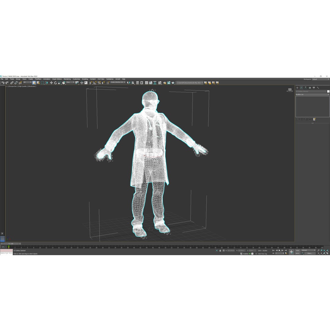 Doctor 3D Model – Low Poly Rigged Character with Animations - View 17