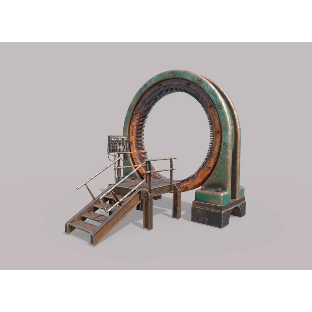 Old Portal 3D Model – Realistic Science Fiction Asset, PBR Textures - View 2
