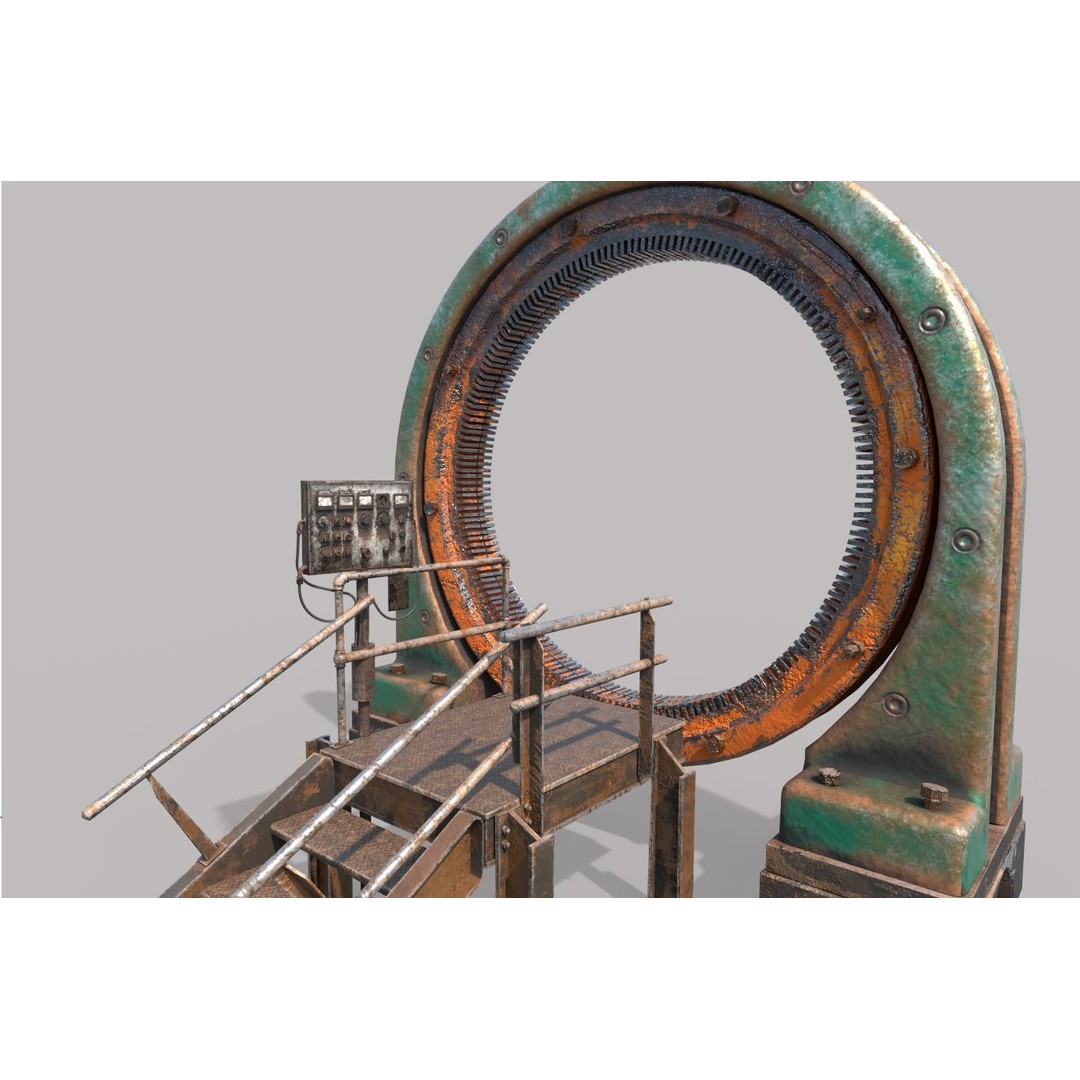 Old Portal 3D Model – Realistic Science Fiction Asset, PBR Textures - View 3