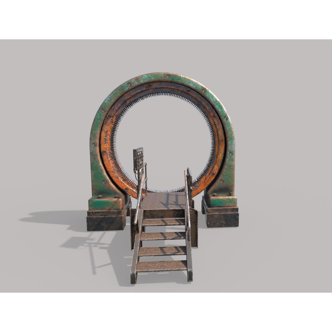 Old Portal 3D Model – Realistic Science Fiction Asset, PBR Textures - View 5