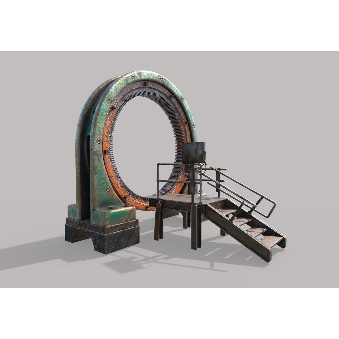 Old Portal 3D Model – Realistic Science Fiction Asset, PBR Textures - View 6