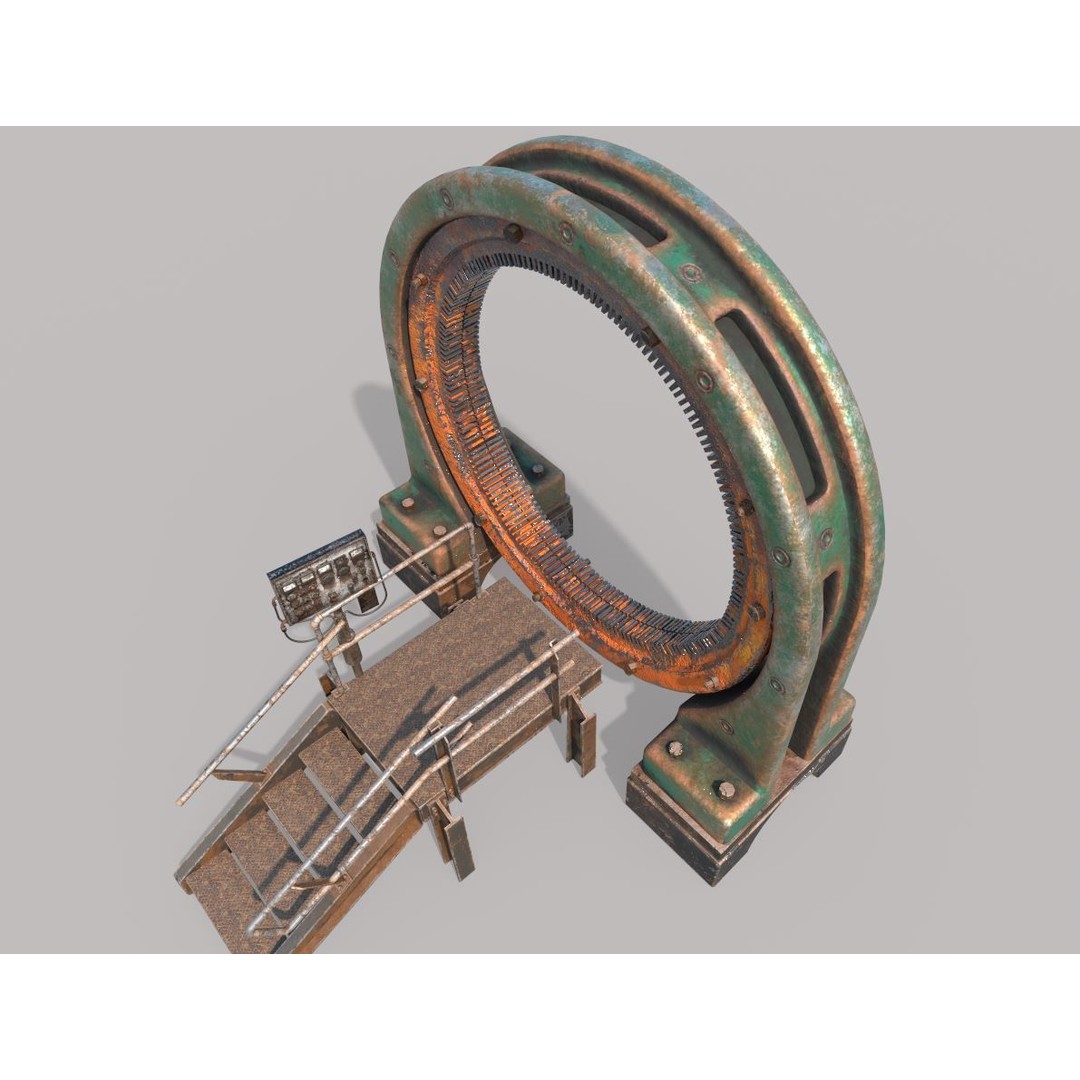 Old Portal 3D Model – Realistic Science Fiction Asset, PBR Textures - View 7
