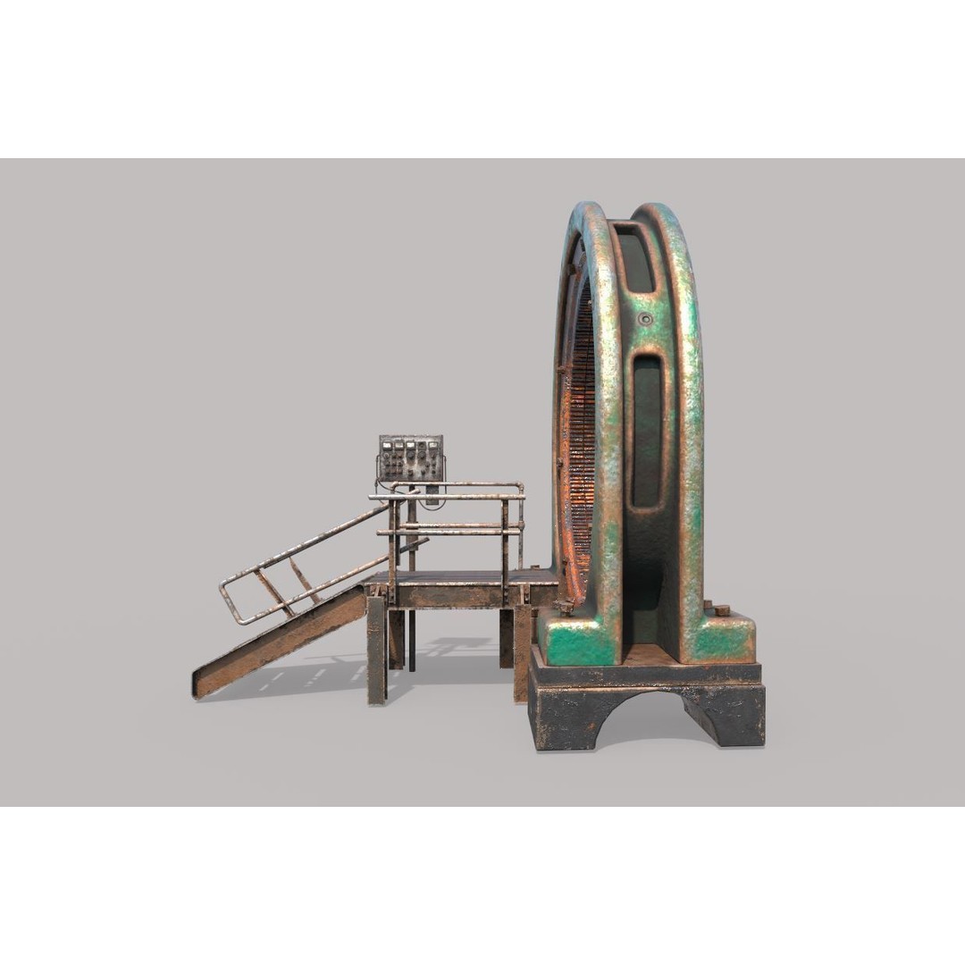 Old Portal 3D Model – Realistic Science Fiction Asset, PBR Textures - View 9