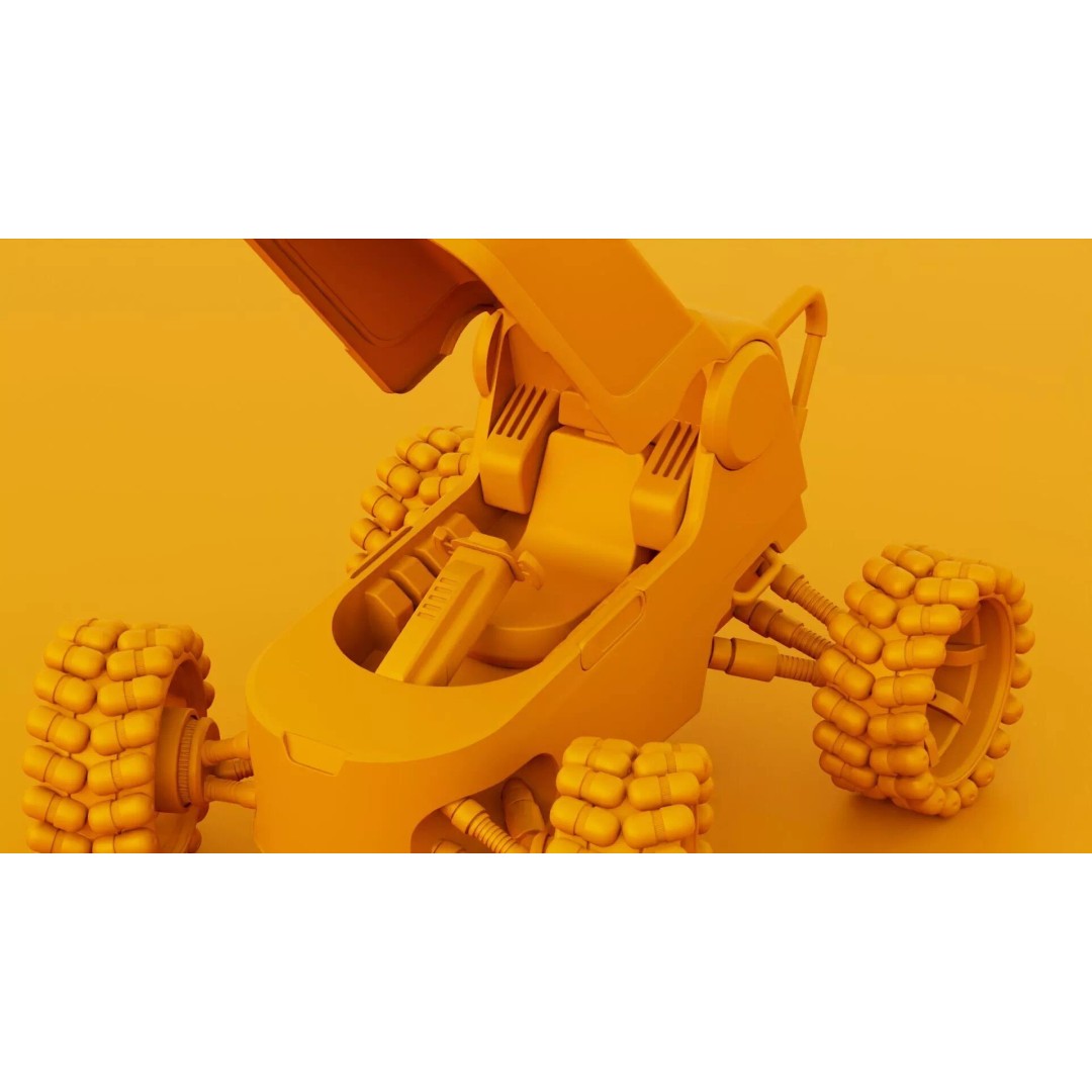 Lunar Rover H-12 3D Model – Rigged Sci-Fi Vehicle, FBX, OBJ - View 35
