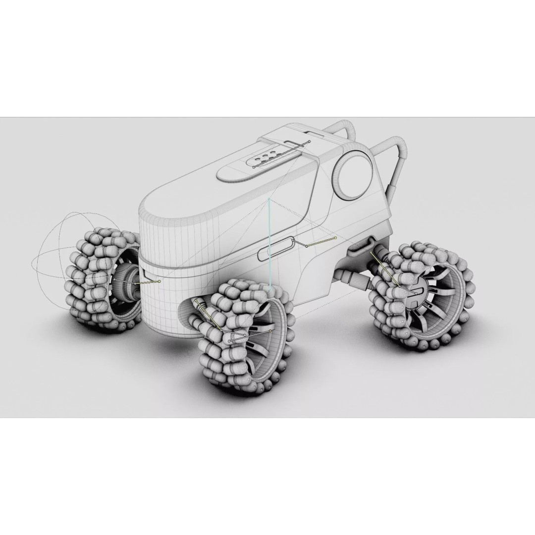 Lunar Rover H-12 3D Model – Rigged Sci-Fi Vehicle, FBX, OBJ - View 40