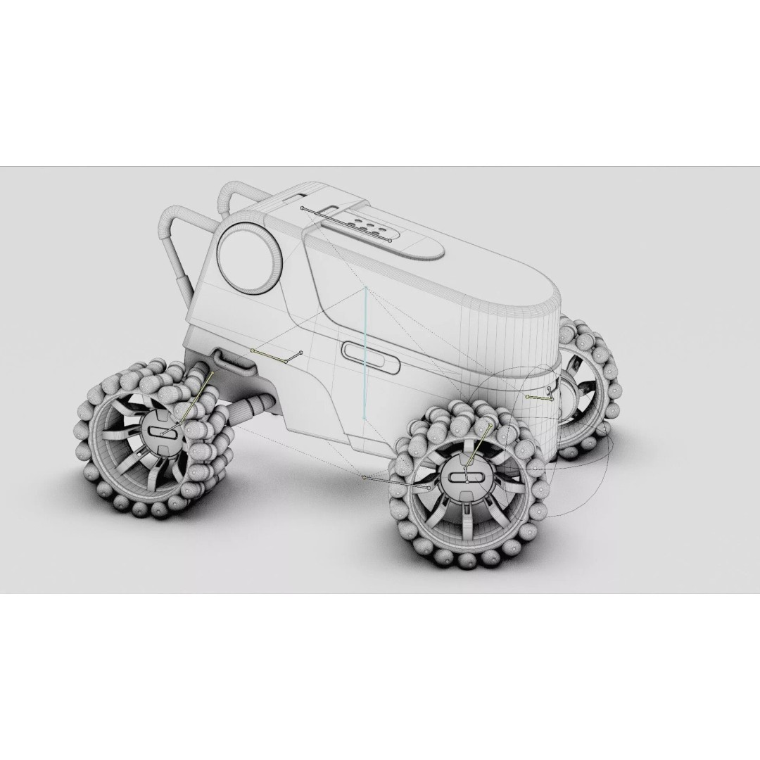 Lunar Rover H-12 3D Model – Rigged Sci-Fi Vehicle, FBX, OBJ - View 41