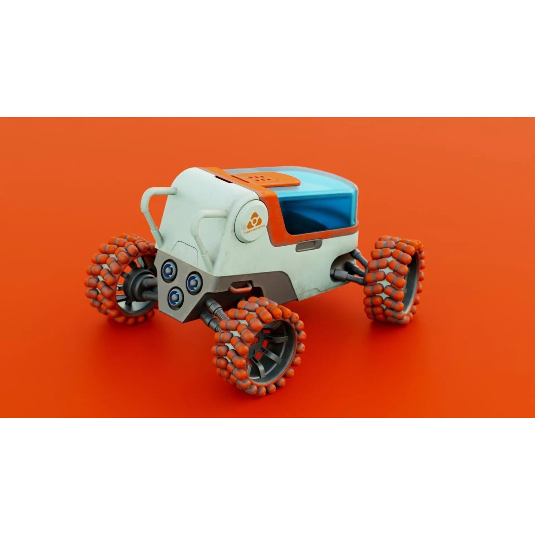 Lunar Rover H-12 3D Model – Rigged Sci-Fi Vehicle, FBX, OBJ - View 9