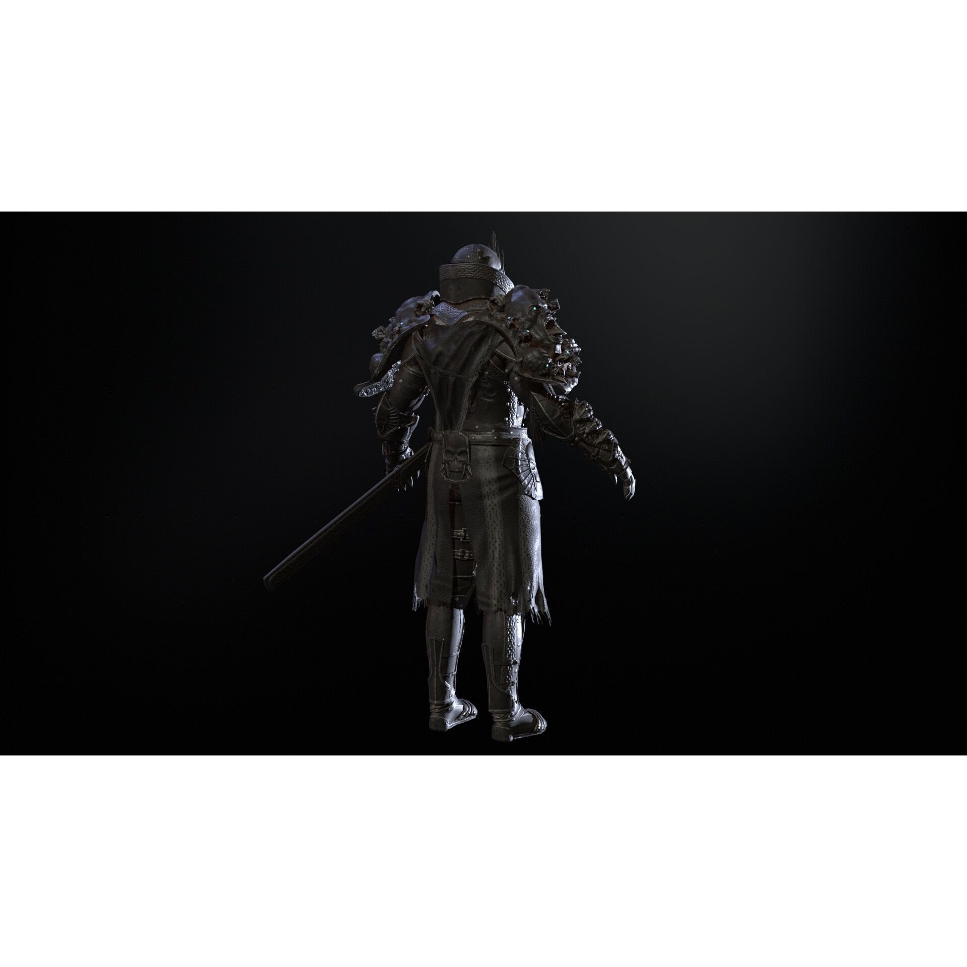 DarkKnight - Low-Poly Game-Ready 3D Model - View 11