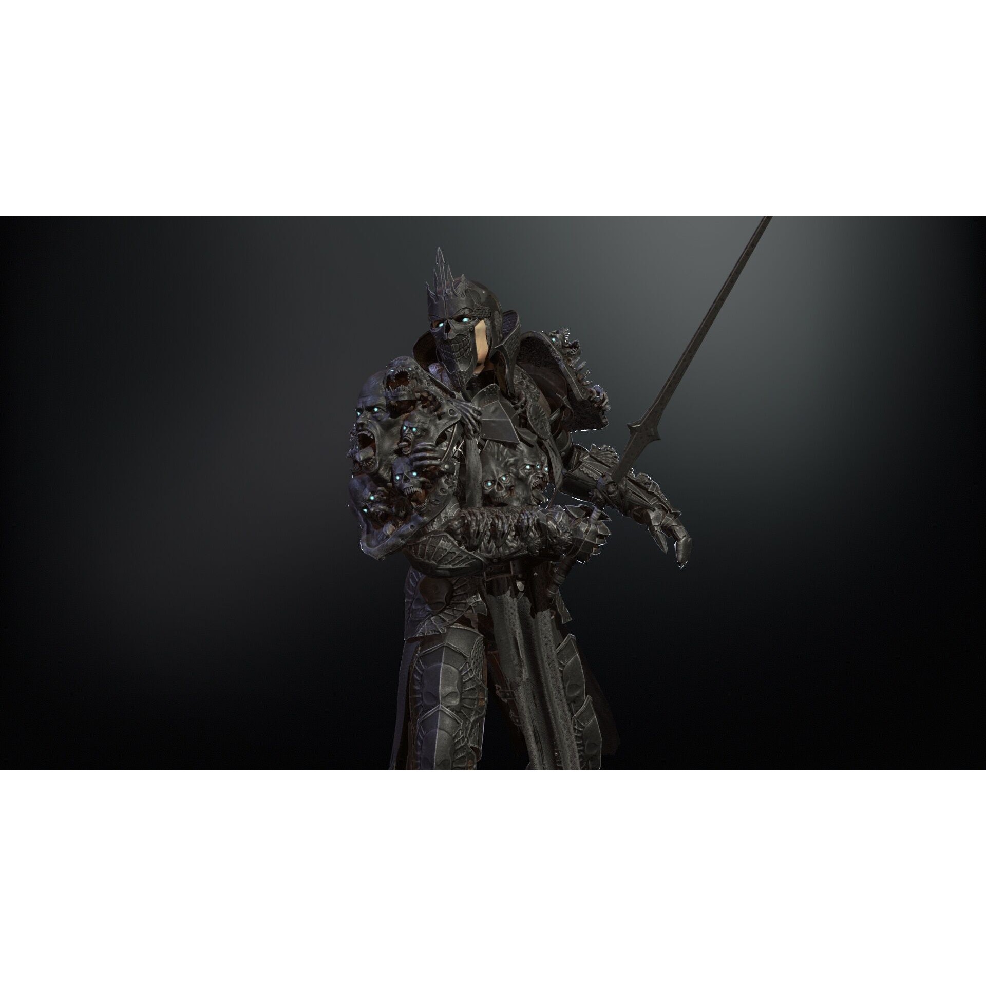 DarkKnight - Low-Poly Game-Ready 3D Model - View 19