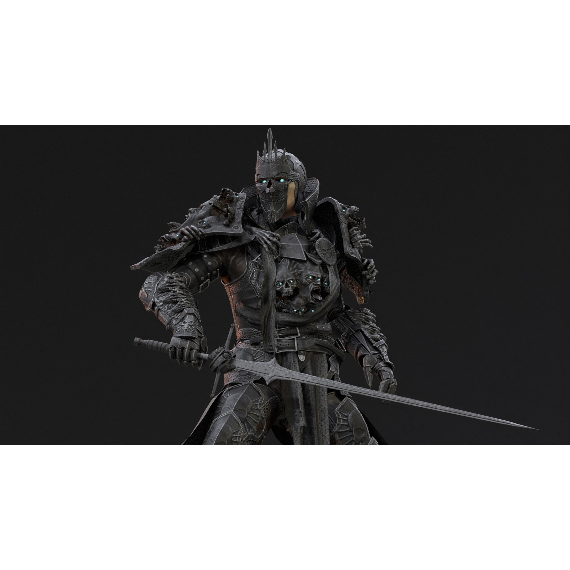DarkKnight - Low-Poly Game-Ready 3D Model - View 22