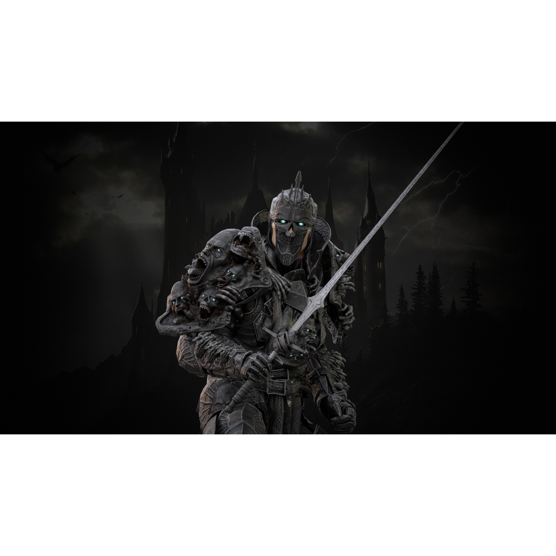 DarkKnight - Low-Poly Game-Ready 3D Model - View 24