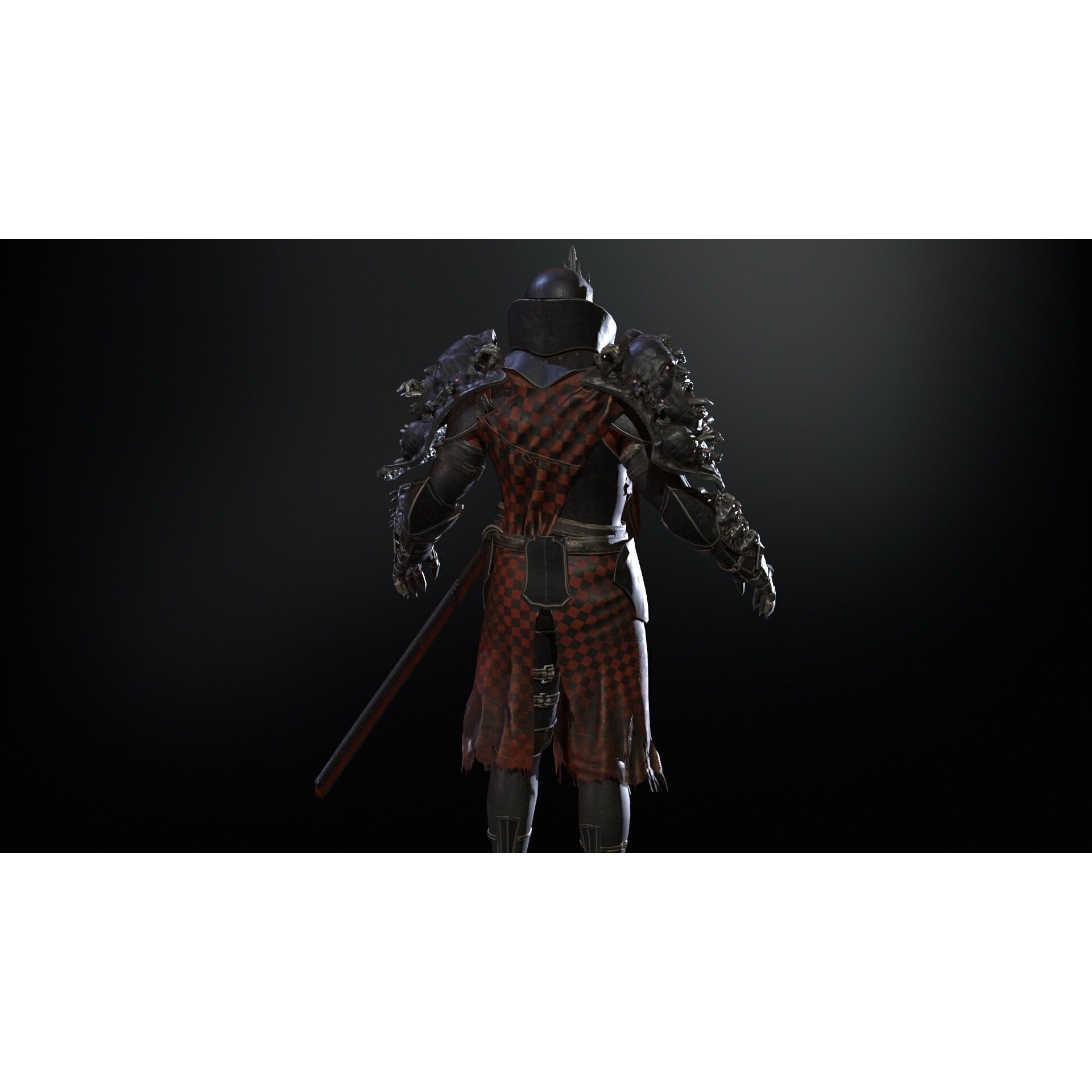 DarkKnight - Low-Poly Game-Ready 3D Model - View 26