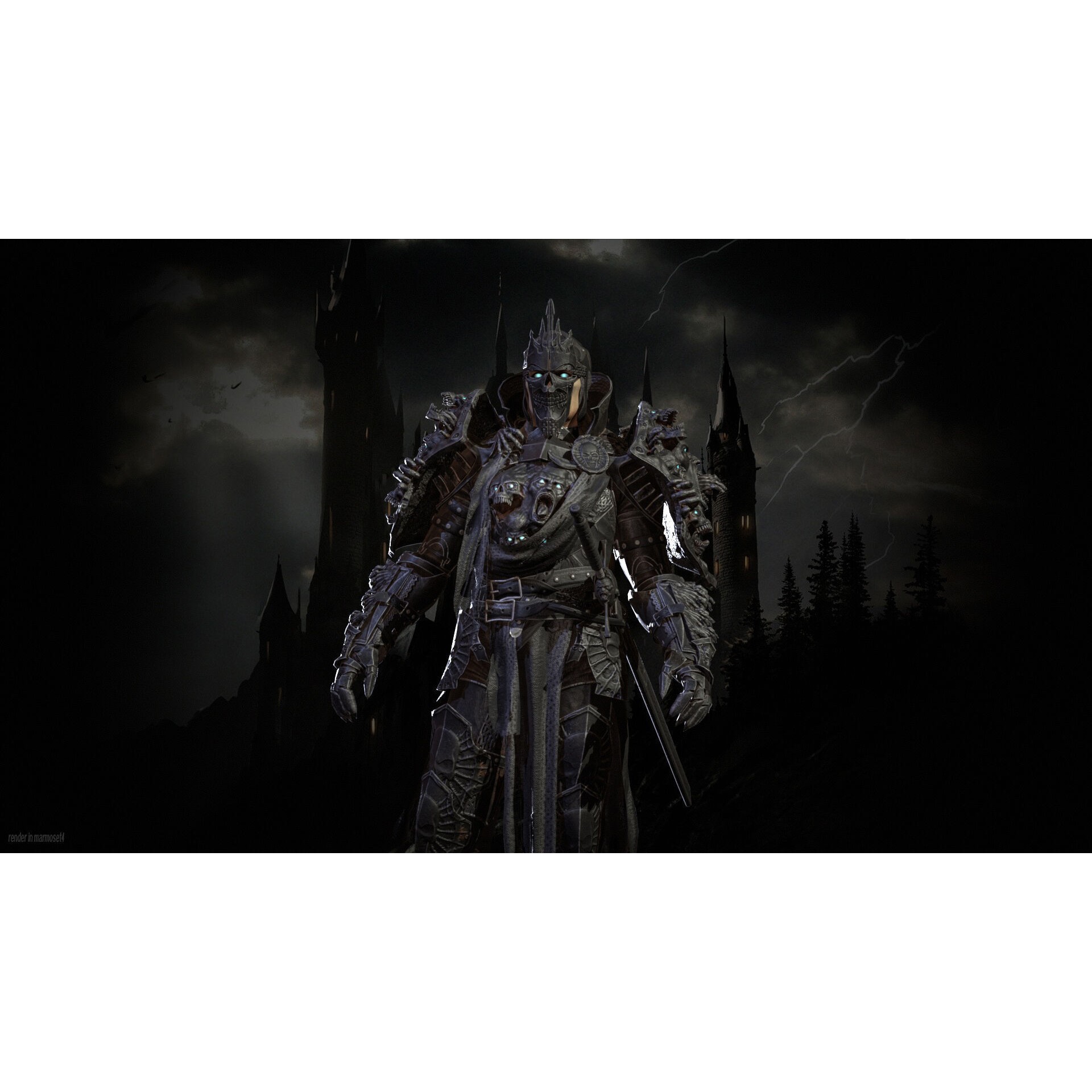 DarkKnight - Low-Poly Game-Ready 3D Model - View 6