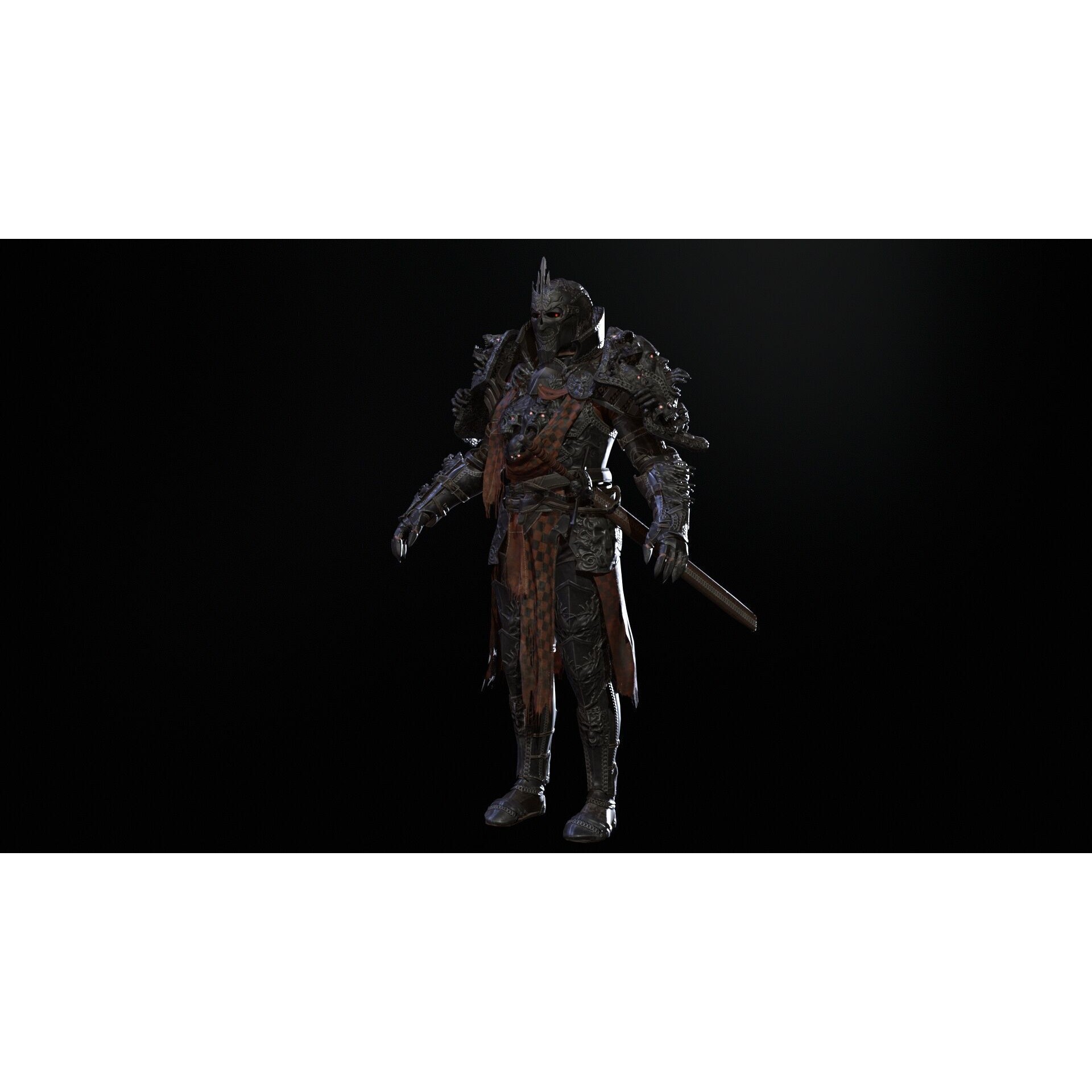 DarkKnight - Low-Poly Game-Ready 3D Model - View 9