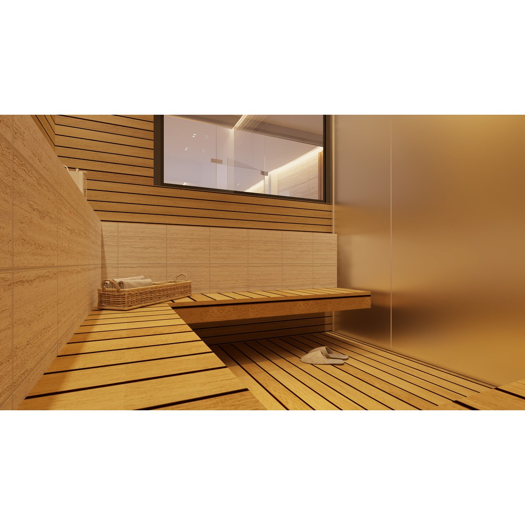 Victorious Wooden Spa Sauna 3D Model – Realistic Interior Design, FBX, OBJ - View 6