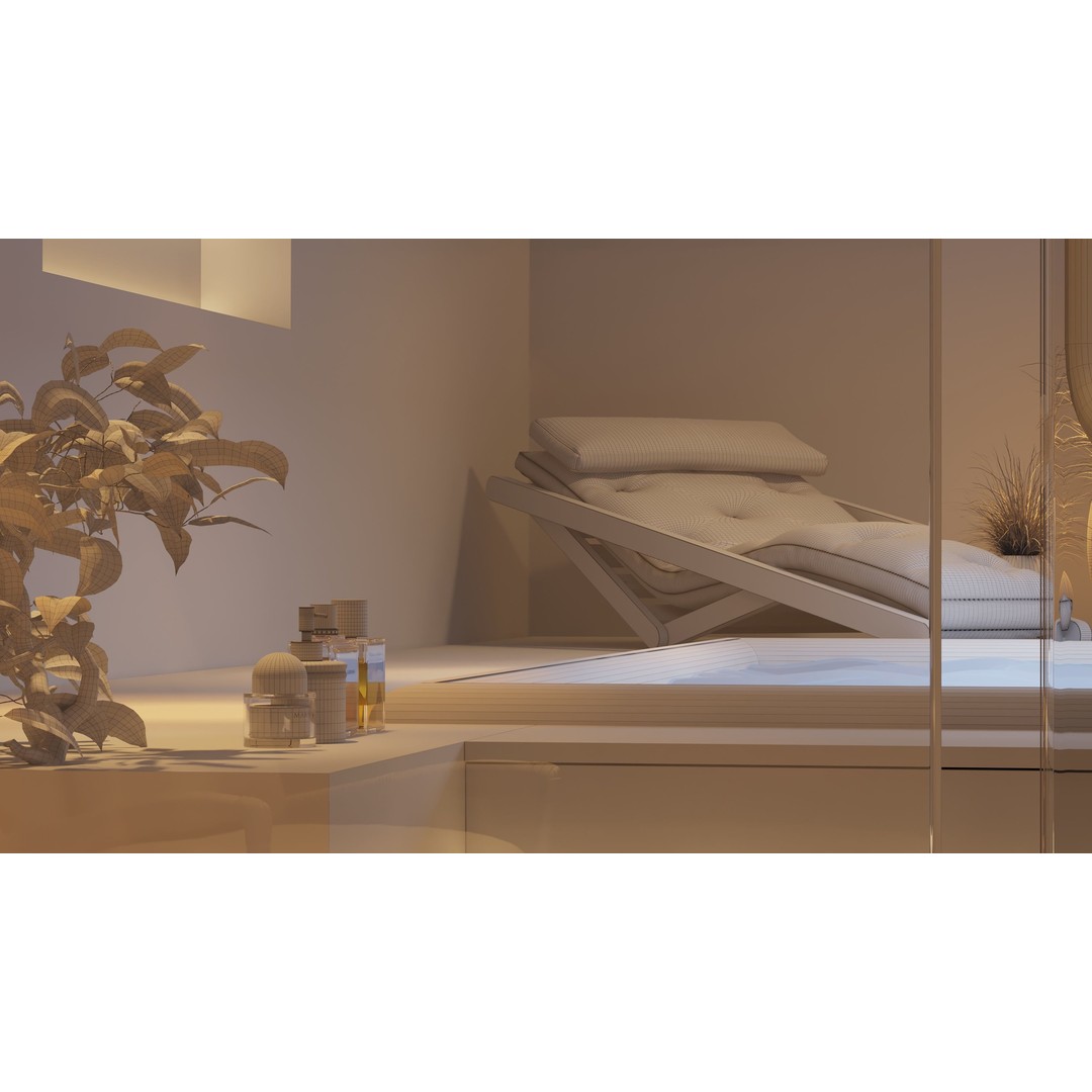 Victorious Wooden Spa Sauna 3D Model – Realistic Interior Design, FBX, OBJ - View 9