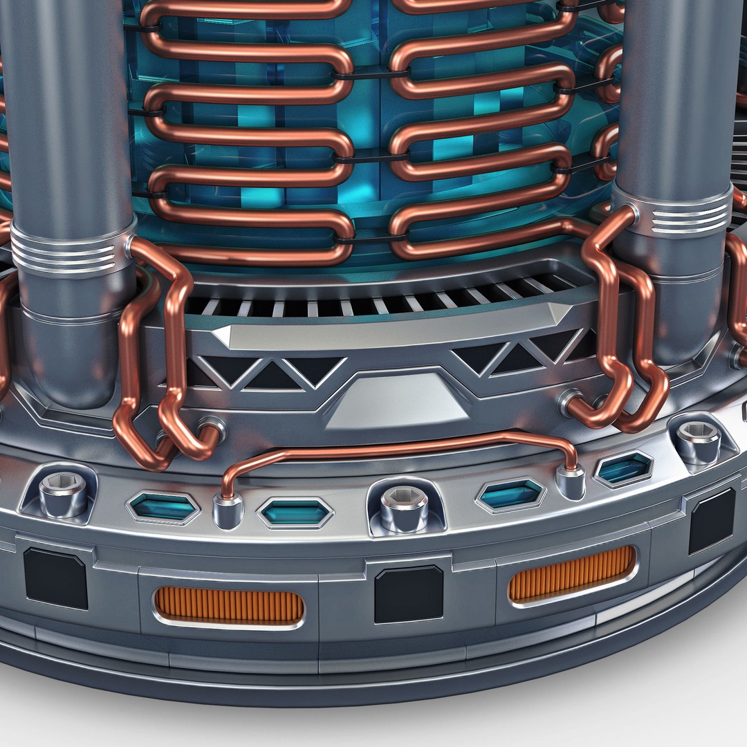 Reactor Gen Sci Fi 3D Model – High Poly Game Asset, FBX, OBJ - View 12