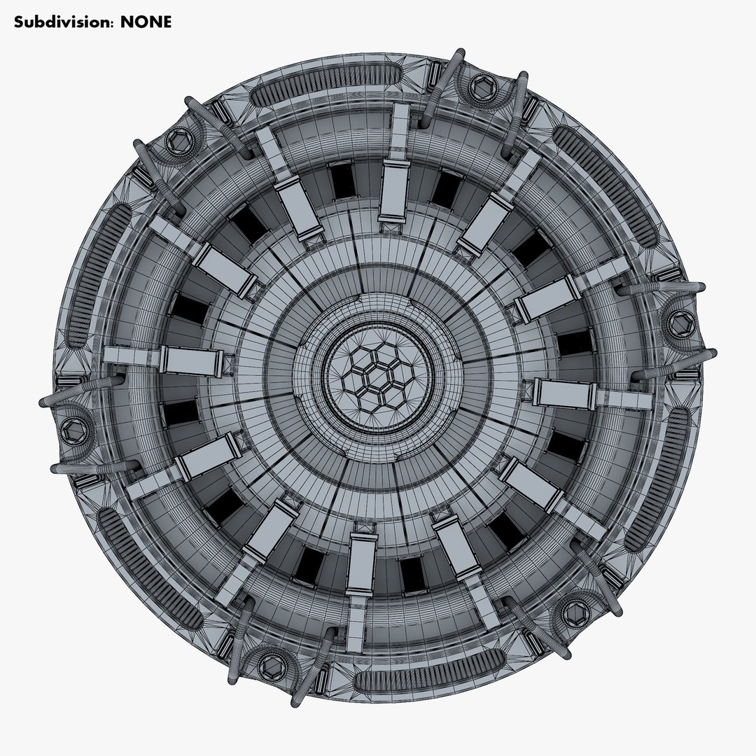 Reactor Gen Sci Fi 3D Model – High Poly Game Asset, FBX, OBJ - View 19