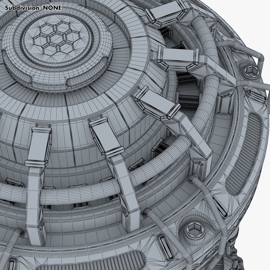 Reactor Gen Sci Fi 3D Model – High Poly Game Asset, FBX, OBJ - View 20