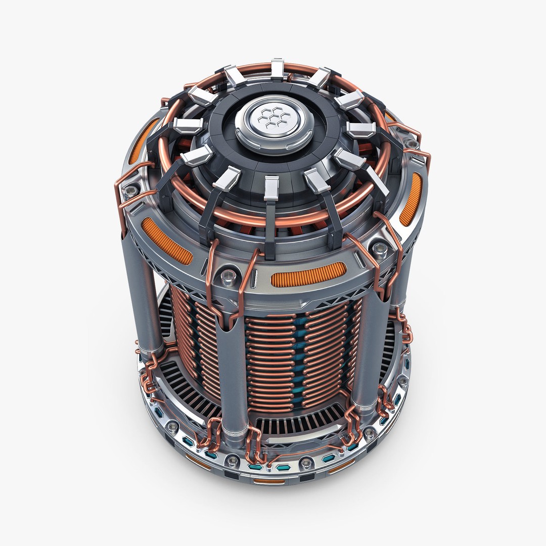 Reactor Gen Sci Fi 3D Model – High Poly Game Asset, FBX, OBJ - View 5